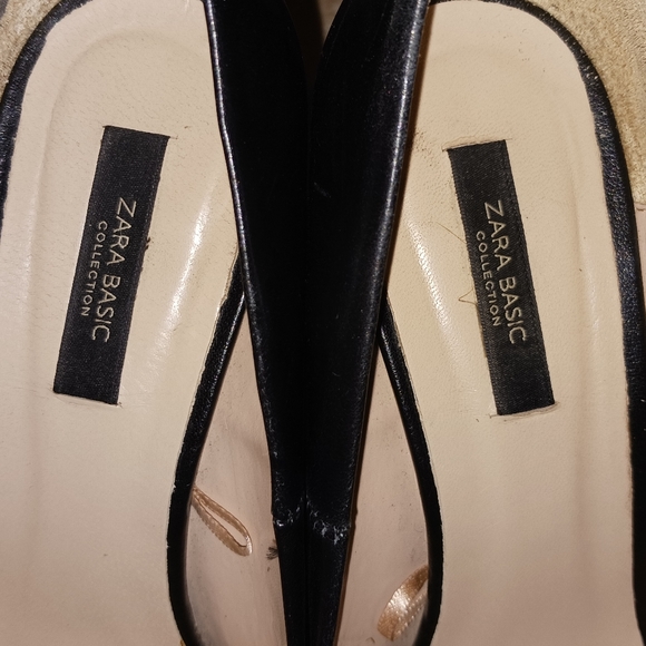 Zara Black Pointy Toe Block Heels - Picture 11 of 15
